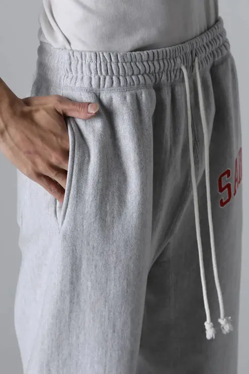 SAINT MICHAEL ARCH SAINT SET PANTS/BLACK The latest SAINT LOGO sweatpants, washed black/gray gray S-XL, custom woven and dyed, black surface and gray bottom fabric, same as the original version, original level straight cracking pulp, original cut and loose fit